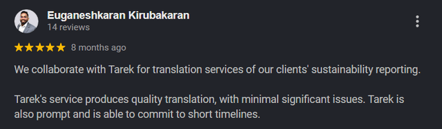 Euganeshkaran Kirubakaran — Manager of Sustainability Solutions